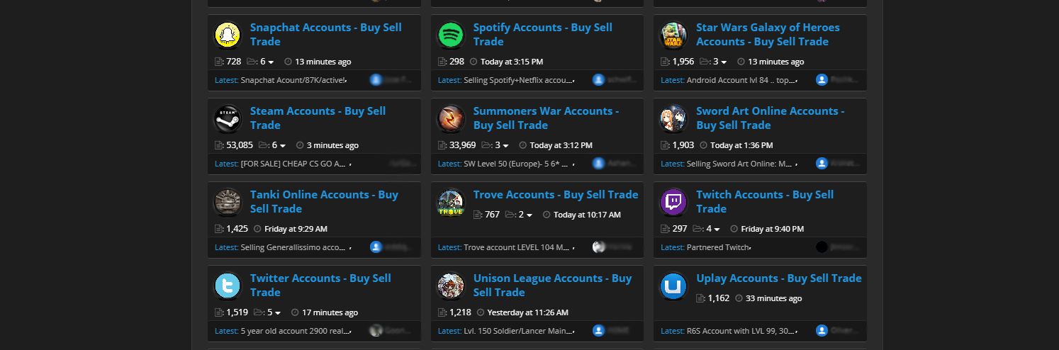 Account Blackmarket