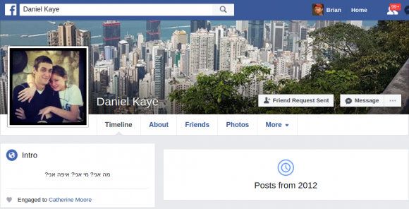 Daniel Kaye facebook page