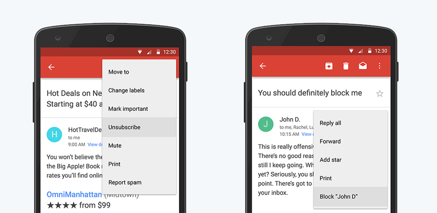 Gmail blocking option