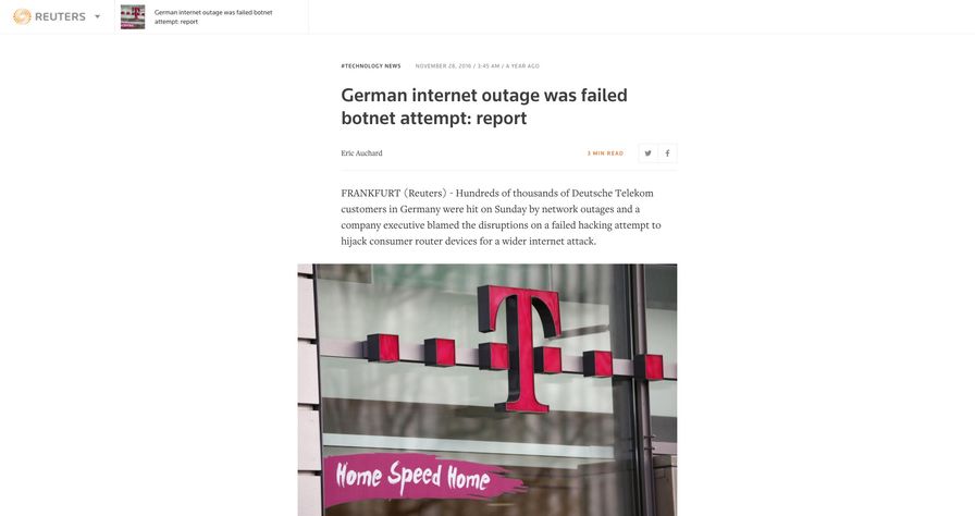 German outage Reuters