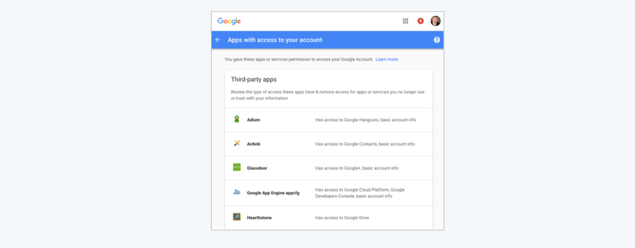 Oauth app list