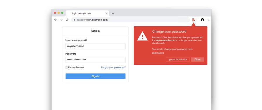 Password checkup