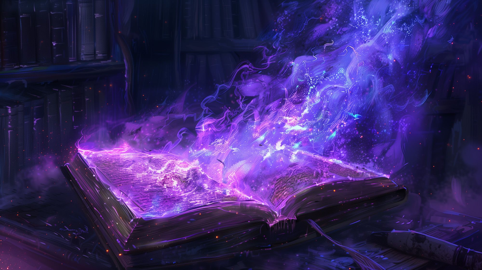 Beautiful image of a spellbook - AI art