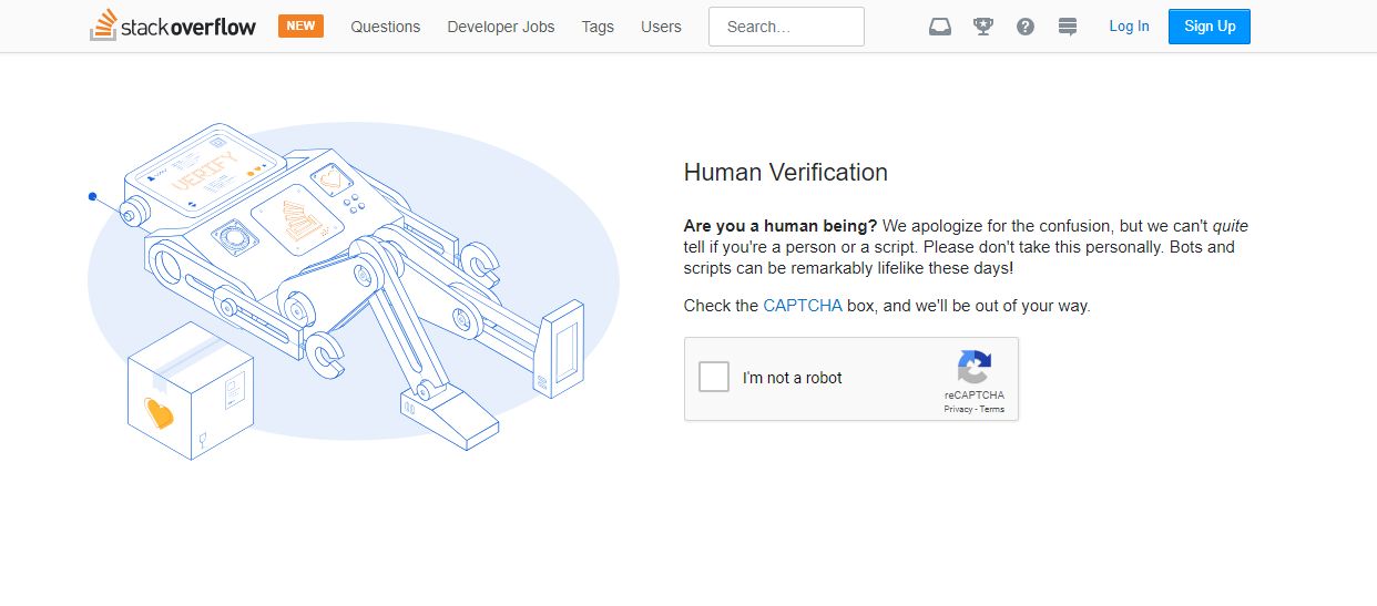 StackOverflow captcha